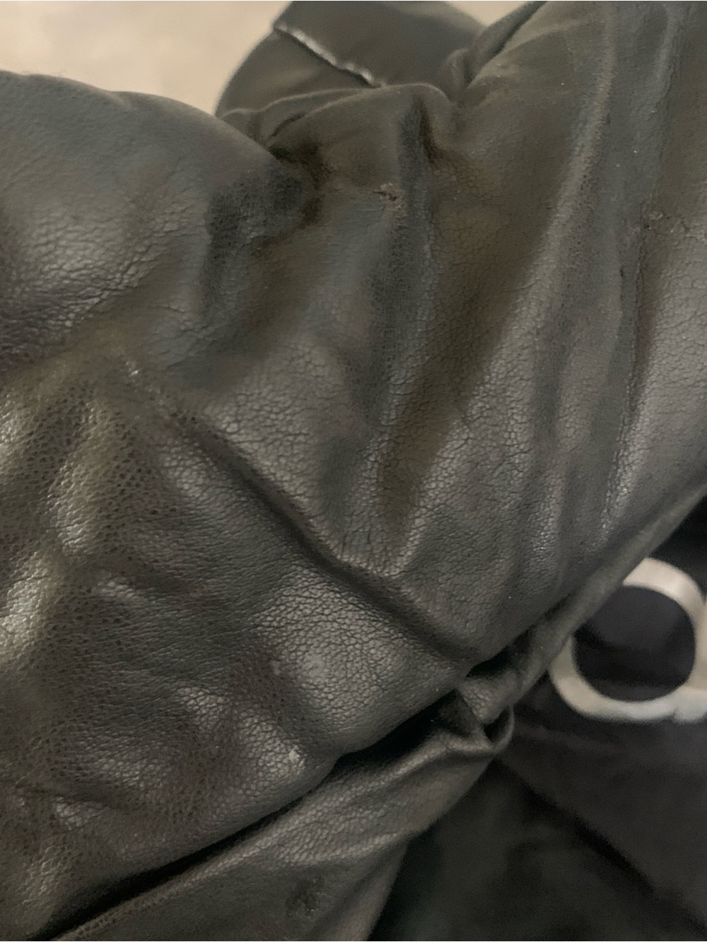 Calvin Klein Jeans Black Quilted faux Leather Puffer Vest XS runs big - Picture 7 of 12